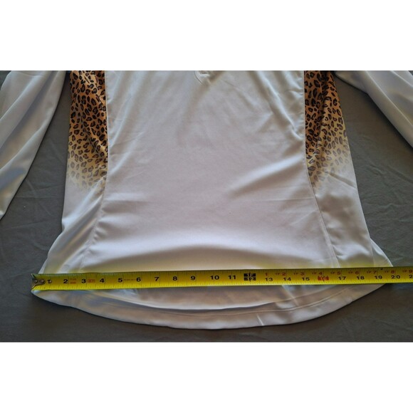 Greg Norman 1/4 Zip Pullover Womens Medium Plaid Golf Shirt Solar XP Play Dry - Picture 3 of 7